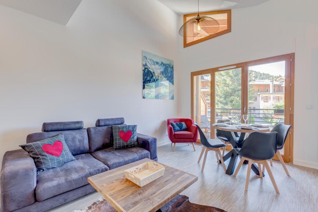 La Poudreuse - Duplex Avec Balcon Vue Montagne - Flumet فلوميه المظهر الخارجي الصورة